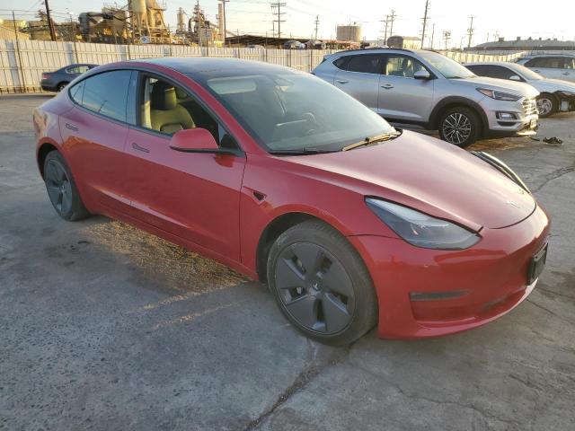 5YJ3E1EB1NF273763 - 2022 TESLA MODEL 3 红色 照片 4