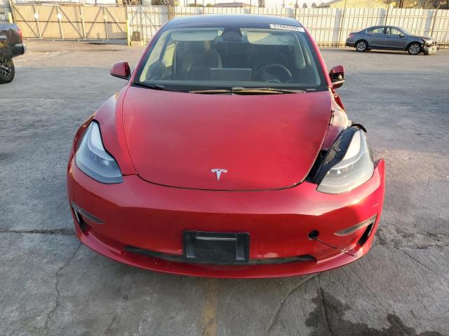 5YJ3E1EB1NF273763 - 2022 TESLA MODEL 3 红色 照片 5