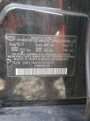 5NPE34AF8JH638234 - 2018 HYUNDAI SONATA SPORT Чорний фото 13