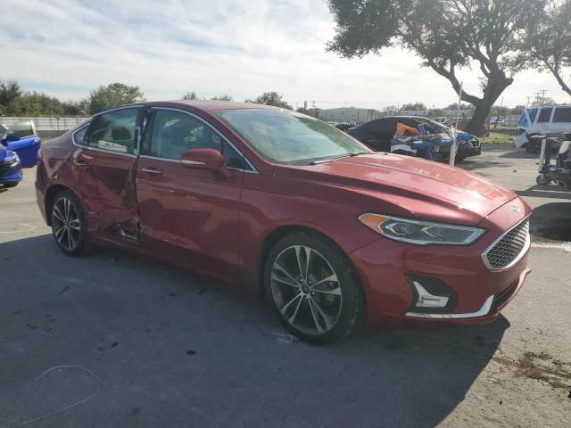 3FA6P0D93KR143256 - 2019 FORD FUSION TITANIUM أحمر صورة 4