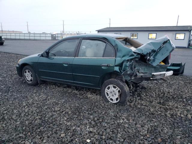 JHMES16591S007848 - 2001 HONDA CIVIC LX GREEN photo 2