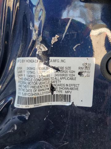 5J8YD3H59LL015948 - 2020 ACURA MDX TECHNOLOGY ლურჯი ფოტო 14