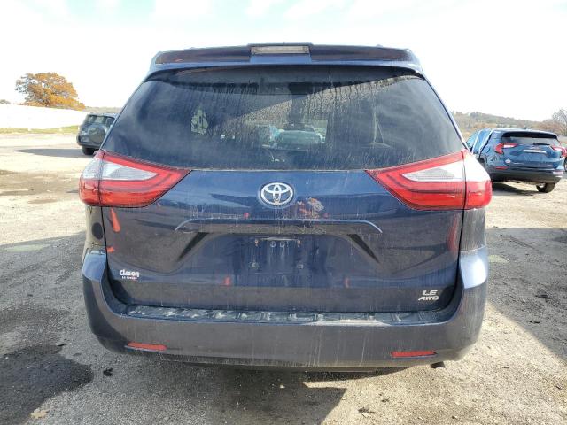 5TDJZ3DC6KS225457 - 2019 TOYOTA SIENNA LE أزرق صورة 6