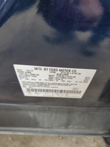 1FM5K8FH1HGC35694 - 2017 FORD EXPLORER LIMITED BLUE photo 13