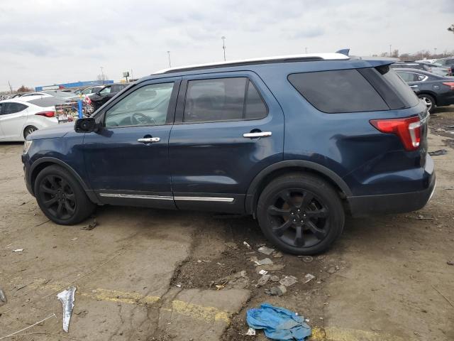 1FM5K8FH1HGC35694 - 2017 FORD EXPLORER LIMITED BLUE photo 2