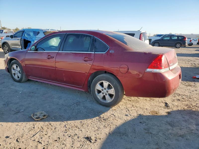 2G1WT57N391297615 - 2009 CHEVROLET IMPALA 1LT RED photo 2