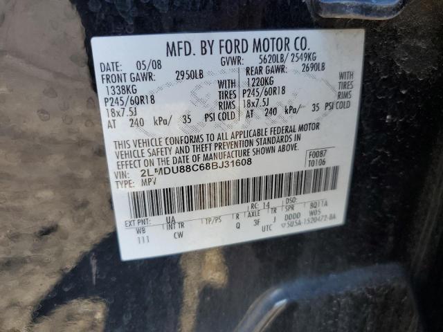 2LMDU88C68BJ31608 - 2008 LINCOLN MKX BLACK photo 13