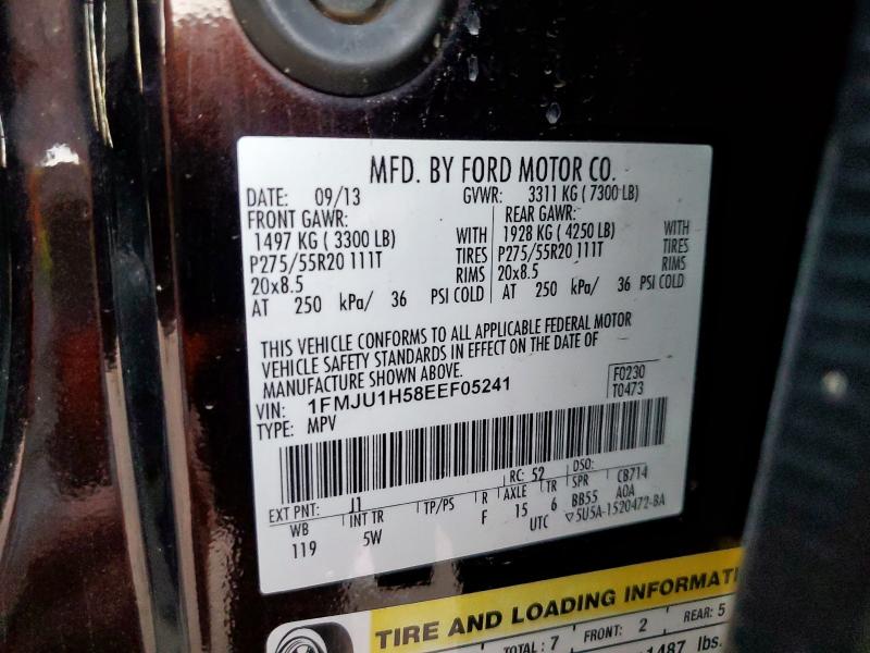 1FMJU1H58EEF05241 - 2014 FORD EXPEDITION XLT BROWN photo 14