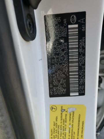 JTHBA30G355132408 - 2005 LEXUS ES 330 WHITE photo 12