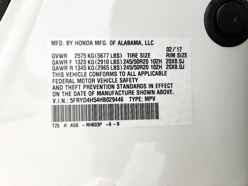 5FRYD4H54HB029446 - 2017 ACURA MDX TECHNOLOGY 白色 照片 14