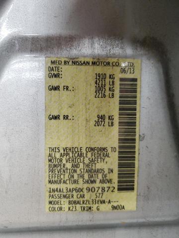 1N4AL3AP6DC907872 - 2013 NISSAN ALTIMA 2.5 黑色 照片 12