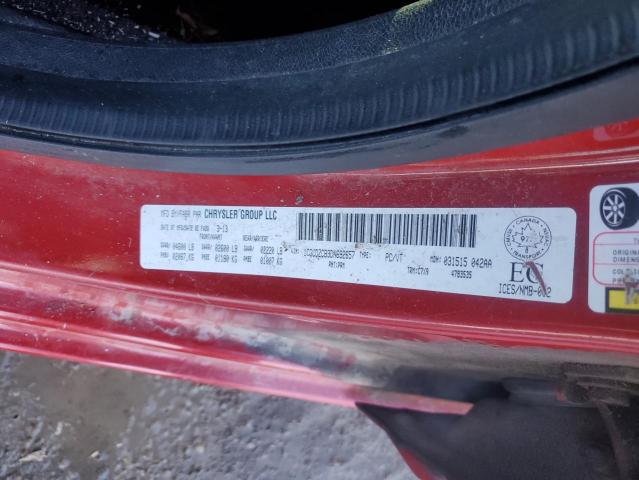 1C3CDZCB3DN692657 - 2013 DODGE AVENGER SXT 红色 照片 13