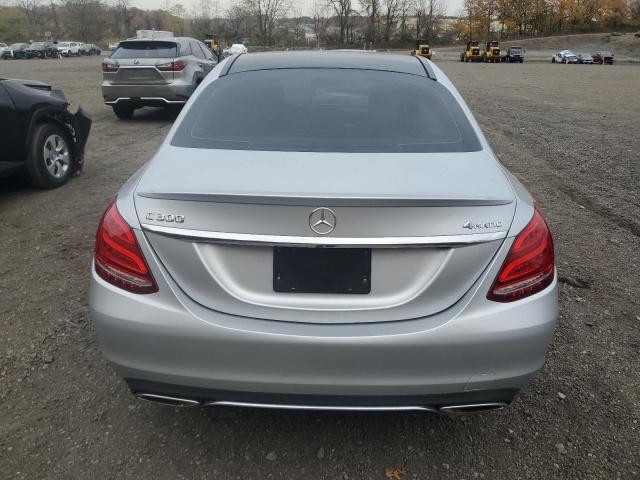 55SWF4KB3GU136552 - 2016 MERCEDES-BENZ C 300 4MATIC SILVER photo 6