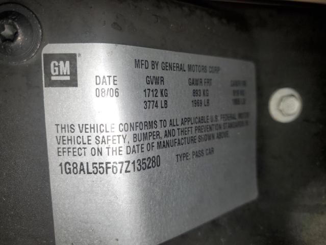 1G8AL55F67Z135280 - 2007 SATURN ION LEVEL 3 CREAM photo 12