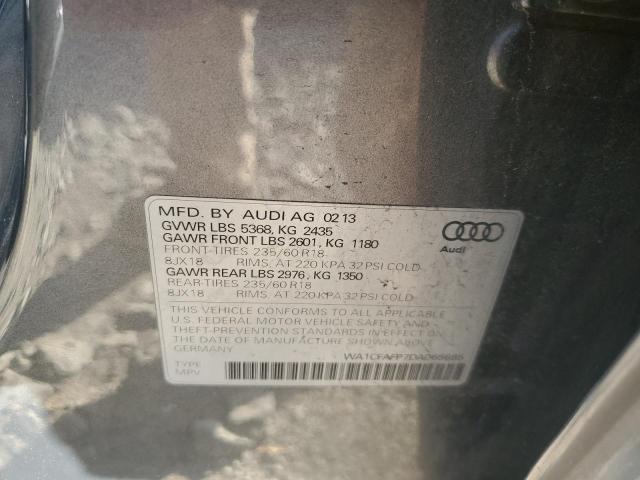 WA1CFAFP7DA065685 - 2013 AUDI Q5 PREMIUM GRAY photo 13