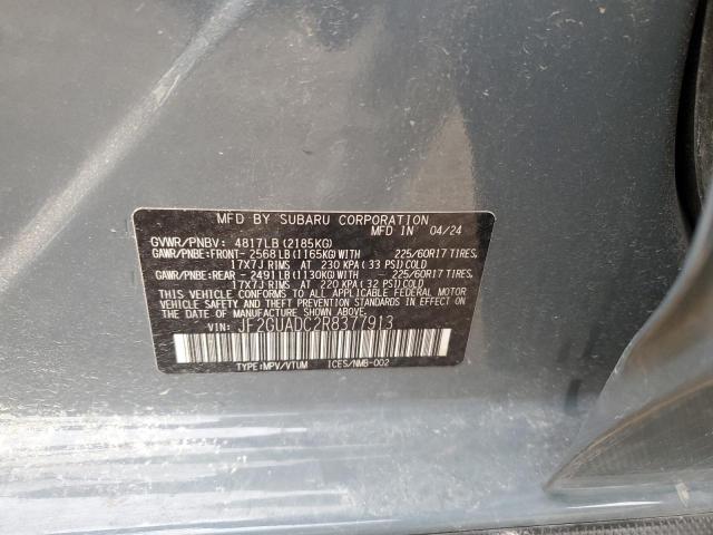 JF2GUADC2R8377913 - 2024 SUBARU CROSSTREK PREMIUM GRAY photo 13