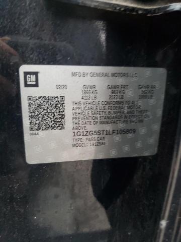 1G1ZG5ST1LF105809 - 2020 CHEVROLET MALIBU RS BLACK photo 12