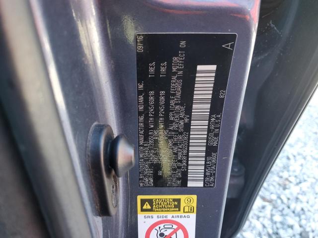 5TDKKRFH8GS503822 - 2016 TOYOTA HIGHLANDER XLE Blau Foto 13