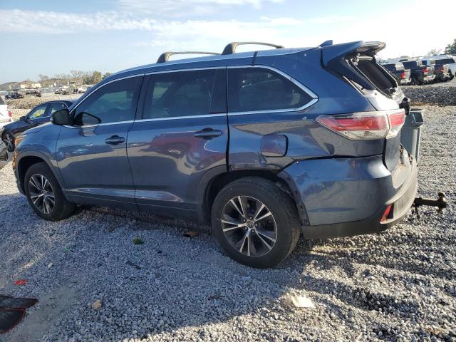5TDKKRFH8GS503822 - 2016 TOYOTA HIGHLANDER XLE Blau Foto 2