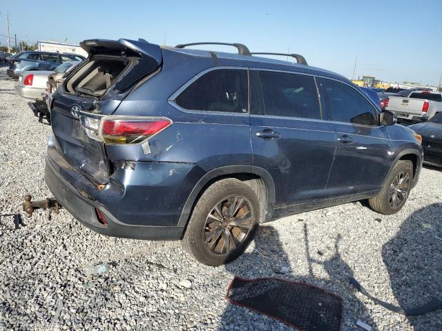5TDKKRFH8GS503822 - 2016 TOYOTA HIGHLANDER XLE Blau Foto 3