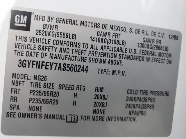 3GYFNFEY7AS560244 - 2010 CADILLAC SRX PREMIUM COLLECTION 白色 照片 14