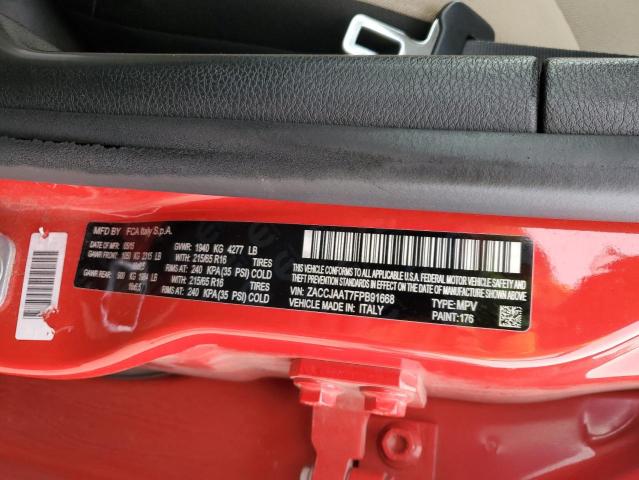 ZACCJAAT7FPB91668 - 2015 JEEP RENEGADE SPORT RED photo 13