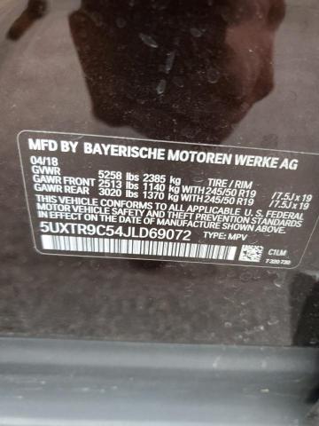 5UXTR9C54JLD69072 - 2018 BMW X3 XDRIVE30I BROWN photo 13