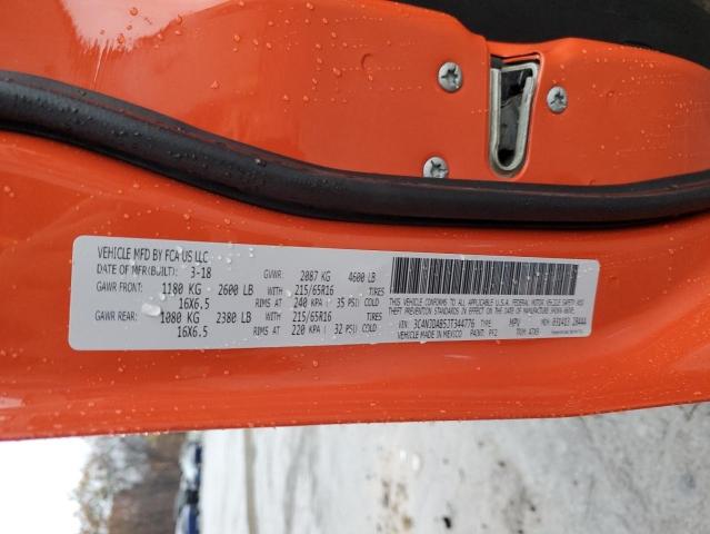 3C4NJDAB5JT344776 - 2018 JEEP COMPASS SPORT Orange Foto 13