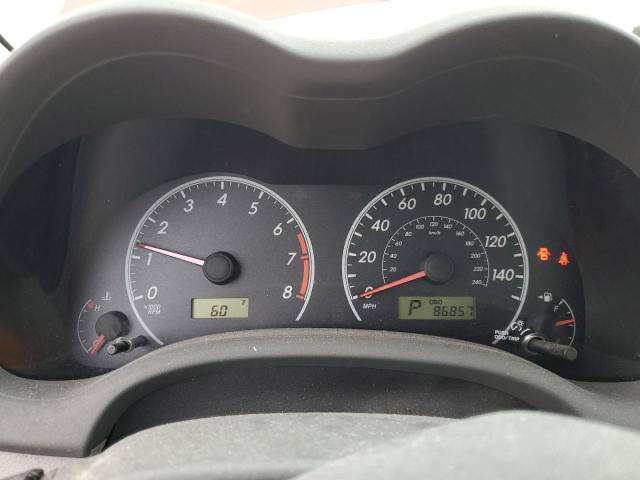 2T1BU4EE4AC345077 - 2010 TOYOTA COROLLA BASE RED photo 9