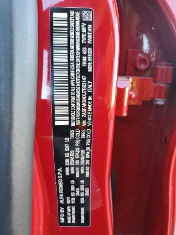 ZASFAKNNXJ7B63147 - 2018 ALFA ROMEO STELVIO TI SPORT RED photo 13