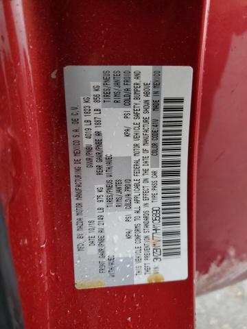 3MZBN1V77HM105890 - 2017 MAZDA 3 TOURING RED photo 12