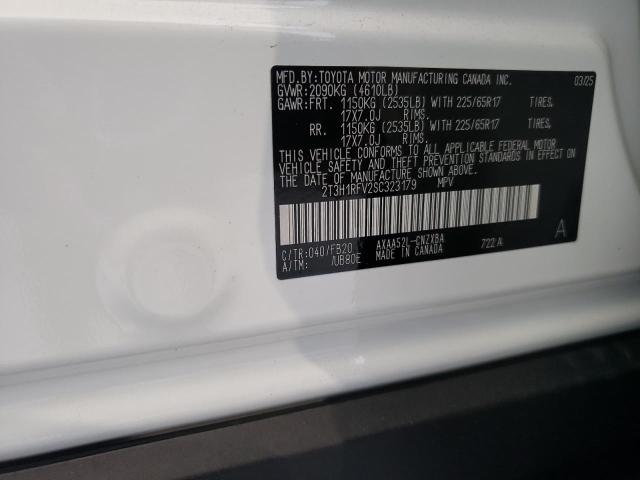 2T3H1RFV2SC323179 - 2025 TOYOTA RAV4 LE 白色 照片 14