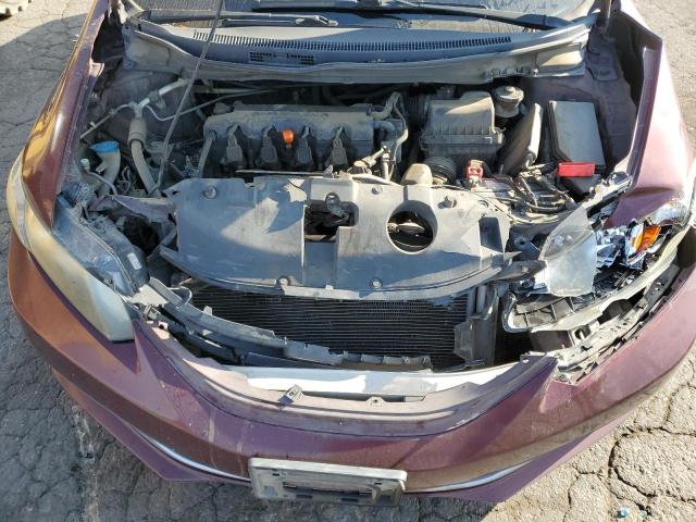 19XFB2F50DE290417 - 2013 HONDA CIVIC LX ბურგუნდია ფოტო 11