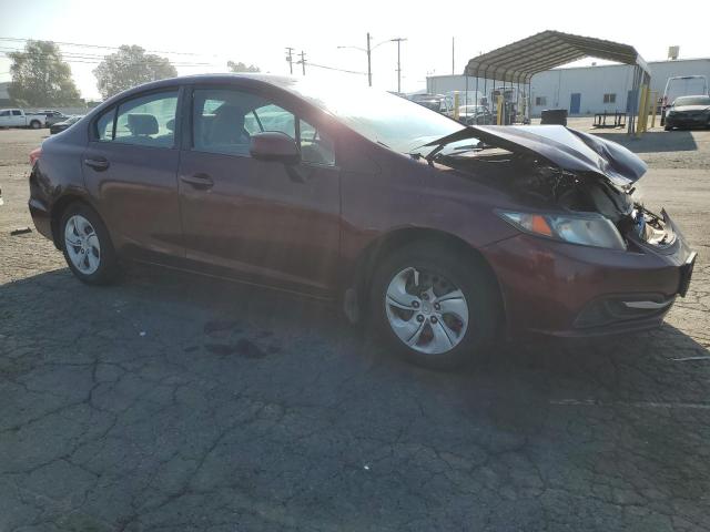19XFB2F50DE290417 - 2013 HONDA CIVIC LX ბურგუნდია ფოტო 4