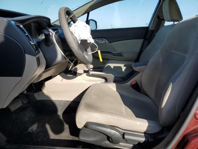 19XFB2F50DE290417 - 2013 HONDA CIVIC LX ბურგუნდია ფოტო 7