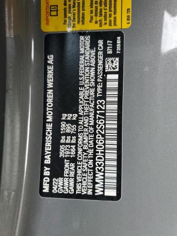 WMW33DH06P2S67123 - 2023 MINI COOPER SILVER photo 12