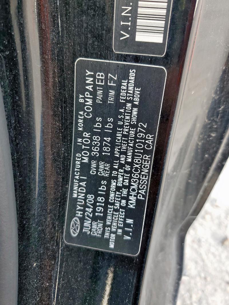 KMHCM36CX8U101972 - 2008 HYUNDAI ACCENT GS Қара фото 12