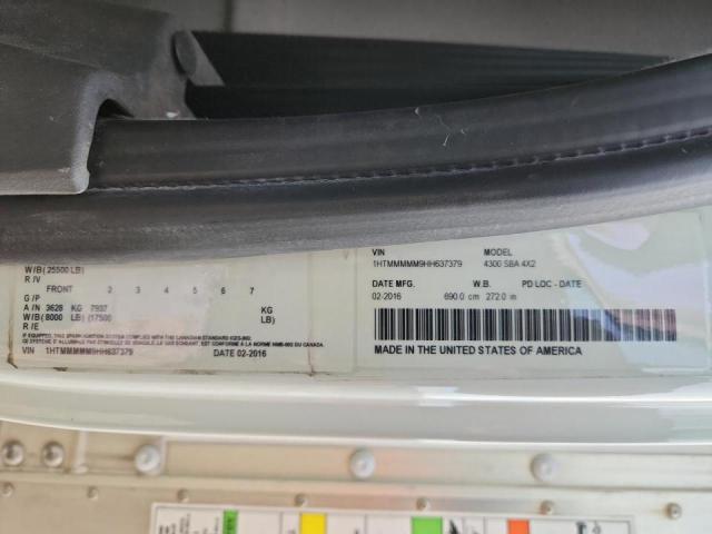 1HTMMMMM9HH637379 - 2017 INTERNATIONAL 4300 4300 WHITE photo 10