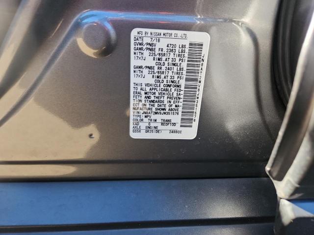 JN8AT2MV8JW351576 - 2018 NISSAN ROGUE S GRAY photo 14