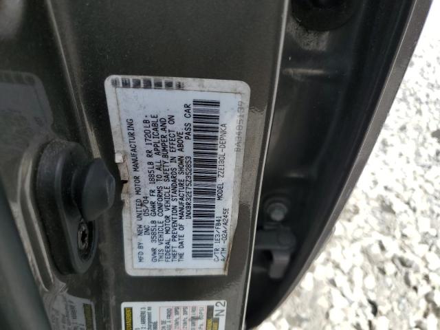 1NXBR32E75Z352853 - 2005 TOYOTA COROLLA CE GRAY photo 12
