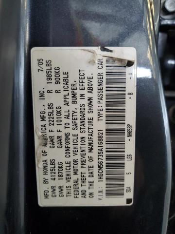 1HGCM56735A168821 - 2005 HONDA ACCORD EX CHARCOAL photo 12