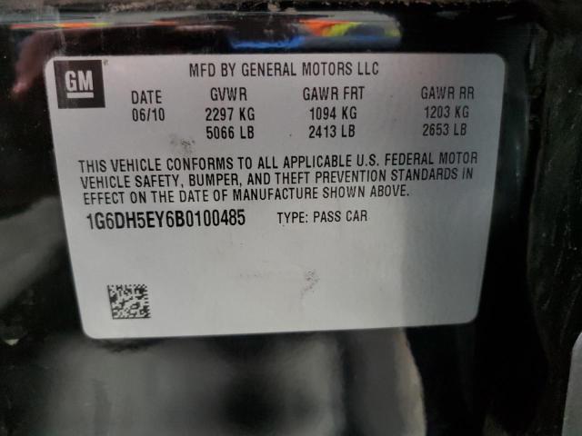 1G6DH5EY6B0100485 - 2011 CADILLAC CTS LUXURY COLLECTION BLACK photo 12