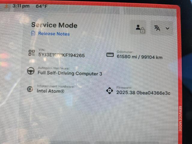 5YJ3E1EB1KF194265 - 2019 TESLA MODEL 3 蓝色 照片 9