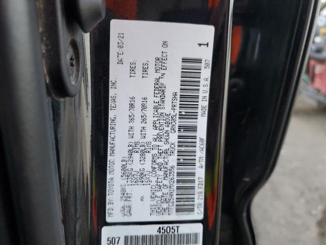 5TFCZ5AN1MX263556 - 2021 TOYOTA TACOMA DOUBLE CAB BLACK photo 13