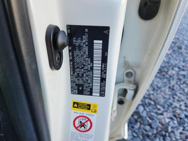 5TDBK3EH3CS098901 - 2012 TOYOTA HIGHLANDER BASE Սպիտակ լուսանկար 12