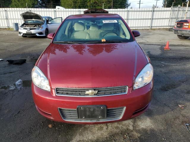 2G1WT57N691161429 - 2009 CHEVROLET IMPALA 1LT RED photo 5