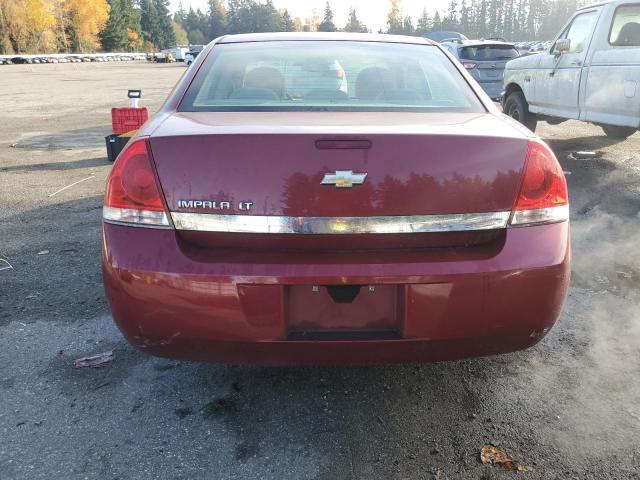 2G1WT57N691161429 - 2009 CHEVROLET IMPALA 1LT RED photo 6