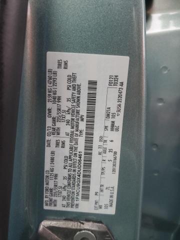 1FMCU9GX4DUD06461 - 2013 FORD ESCAPE SE TURQUOISE photo 13