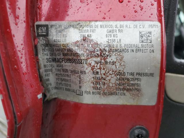 3GNBACFU8BS655270 - 2011 CHEVROLET HHR LT أحمر صورة 14