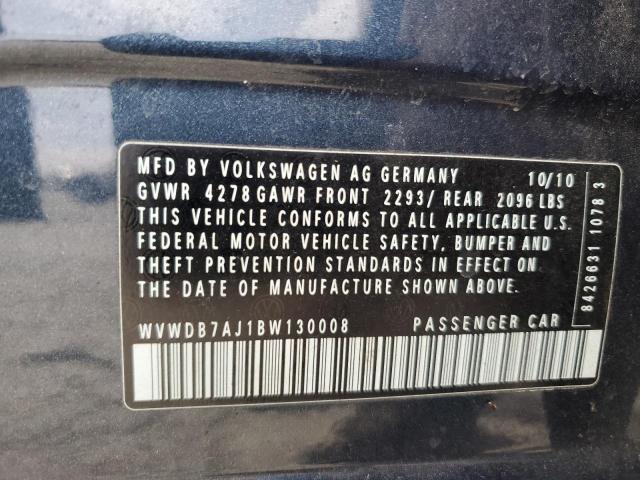 WVWDB7AJ1BW130008 - 2011 VOLKSWAGEN GOLF 蓝色 照片 12